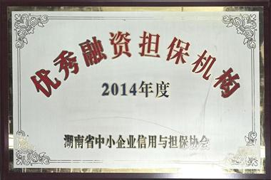 2014年度优秀融资担保机构